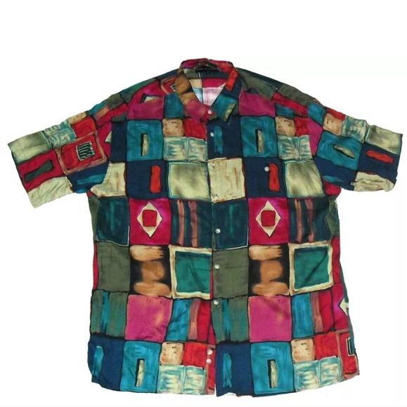 Croft & Barrow Mens sz. XL Button Down Vintage 90s Shirt Fresh Prince of Bel Air - Picture 1 of 3